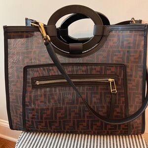 Fendi Runaway Mesh Shopper Tote